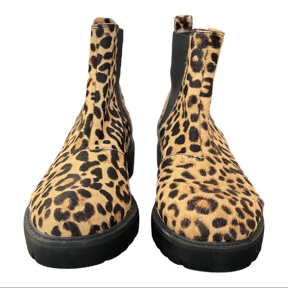 Steve Madden Gliding Leopard Calf Hair Chelsea Boot Size 7 - Picture 4 of 8